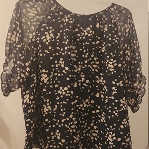 Maxwell black & beige blouse